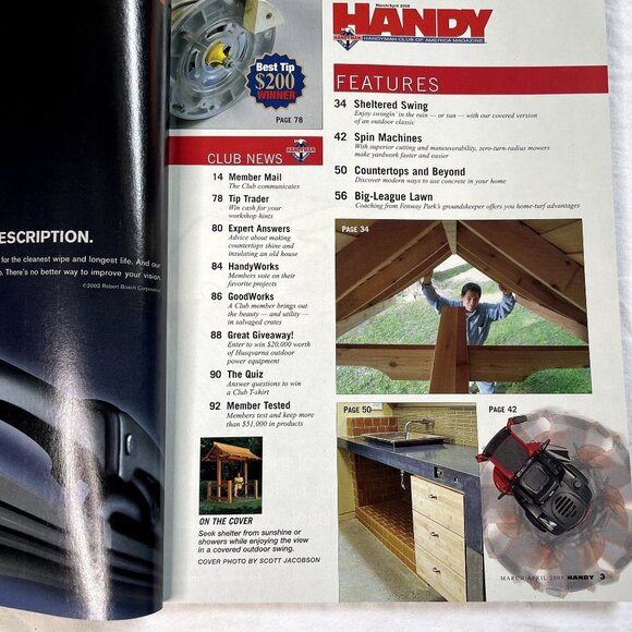 Handyman Woodworking Magazine Vol 13 Issue 69 No 2 Mar April 2005 u Sheltered Sw - Picture 5 of 10
